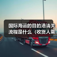 国际海运的目的港清关流程是什么（收货人需要做什么）（图4）