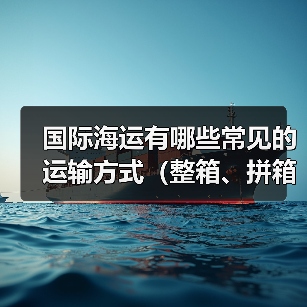国际海运有哪些常见的运输方式(整箱、拼箱怎么选)(图2) 国际海运有哪些常见的运输方式(整箱、拼箱怎么选)(图2)