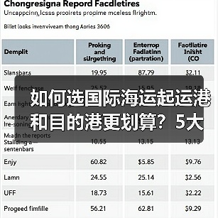 如何选国际海运起运港和目的港更划算?5大维度解析(图4) 如何选国际海运起运港和目的港更划算?5大维度解析(图4)