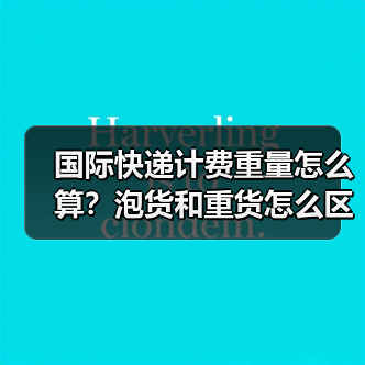 国际快递计费重量怎么算?泡货和重货怎么区分?(图1) 国际快递计费重量怎么算?泡货和重货怎么区分?(图1)